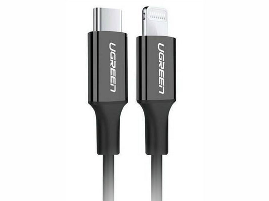 UGREEN 60752 USB-C To Lightning M/M Cable Rubber Shell 2M - Black