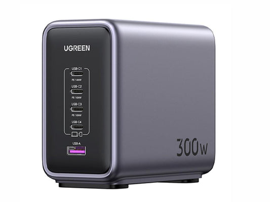 UGREEN 90904B Nexode 300W 5-Port PD GaN Fast Charger UK - Zayoom