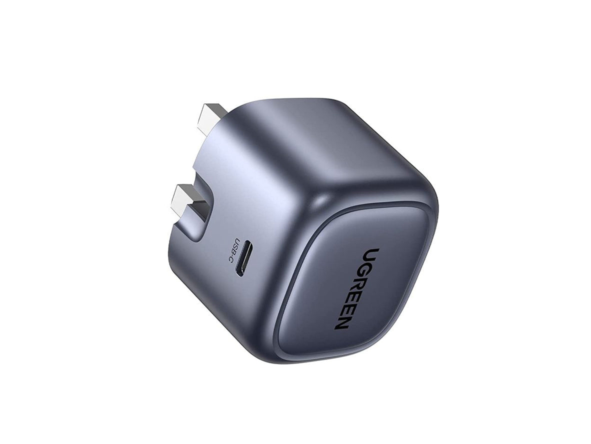 شاحن UGREEN Nexode 30W USB-C PD GaN سريع المملكة المتحدة - رمادي فضائي