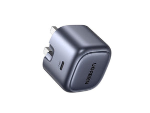شاحن UGREEN Nexode 30W USB-C PD GaN سريع المملكة المتحدة - رمادي فضائي