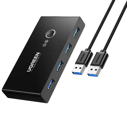 UGREEN - USB 3.0 - 4 Port Switch With 2 Pack USB Male - Cable