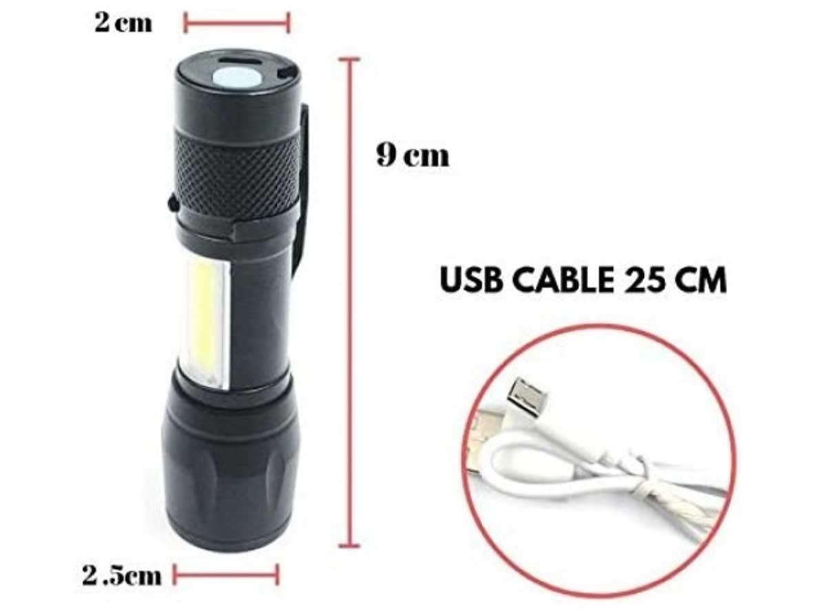 Mini Rechargeable LED Flashlight - Zayoom