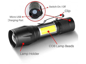 Mini Rechargeable LED Flashlight - Zayoom