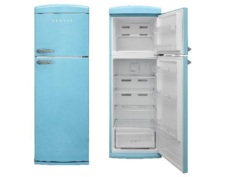 Vestel 460L Retro Top Mount Refrigerator 16.2CFT - Baby Blue - Zayoom
