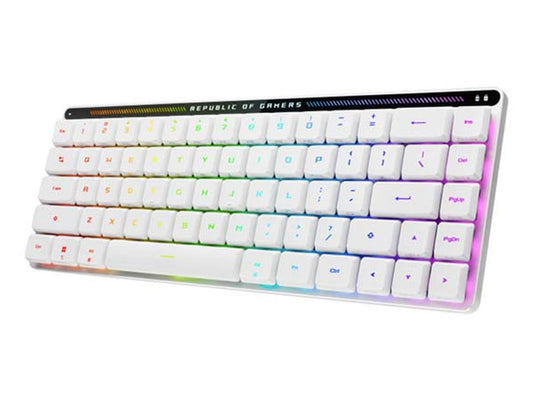 ASUS ROG Falchion RX Low Profile 65% - RGB Wireless Optical Mechanical Gaming Keyboard - White - Arabic layout