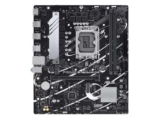 ASUS Prime B760M-R DDR4 Micro-ATX Motherboard - Black