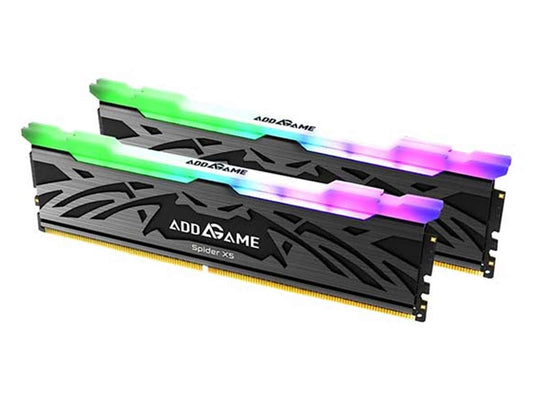 Addlink AddGame Spider X5 RGB 32GB (16GBx2) DDR5 6400MT/s CL38 Memory Kit - With Heatsink - Black