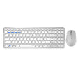 Rapoo Combo (KB+MSE) Multimode Ultra Slim Wireless Keyboard 9300M - White - Zayoom