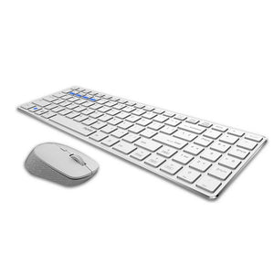 Rapoo Combo (KB+MSE) Multimode Ultra Slim Wireless Keyboard 9300M - White - Zayoom