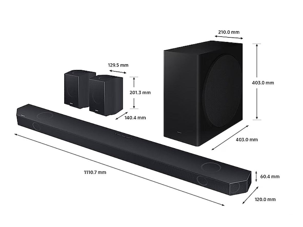 Samsung Q-Symphony 9.1.4ch Dolby Atmos Soundbar System With Wireless Subwoofer - Black - Zayoom