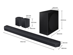 Samsung Q-Symphony 9.1.4ch Dolby Atmos Soundbar System With Wireless Subwoofer - Black - Zayoom