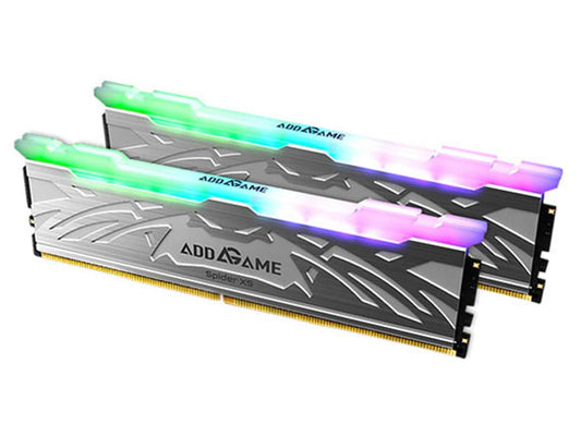 Addlink AddGame Spider X5 RGB - 32GB (16GBx2) DDR5 6400MT/s CL38 Memory Kit - With Heatsink - Silver