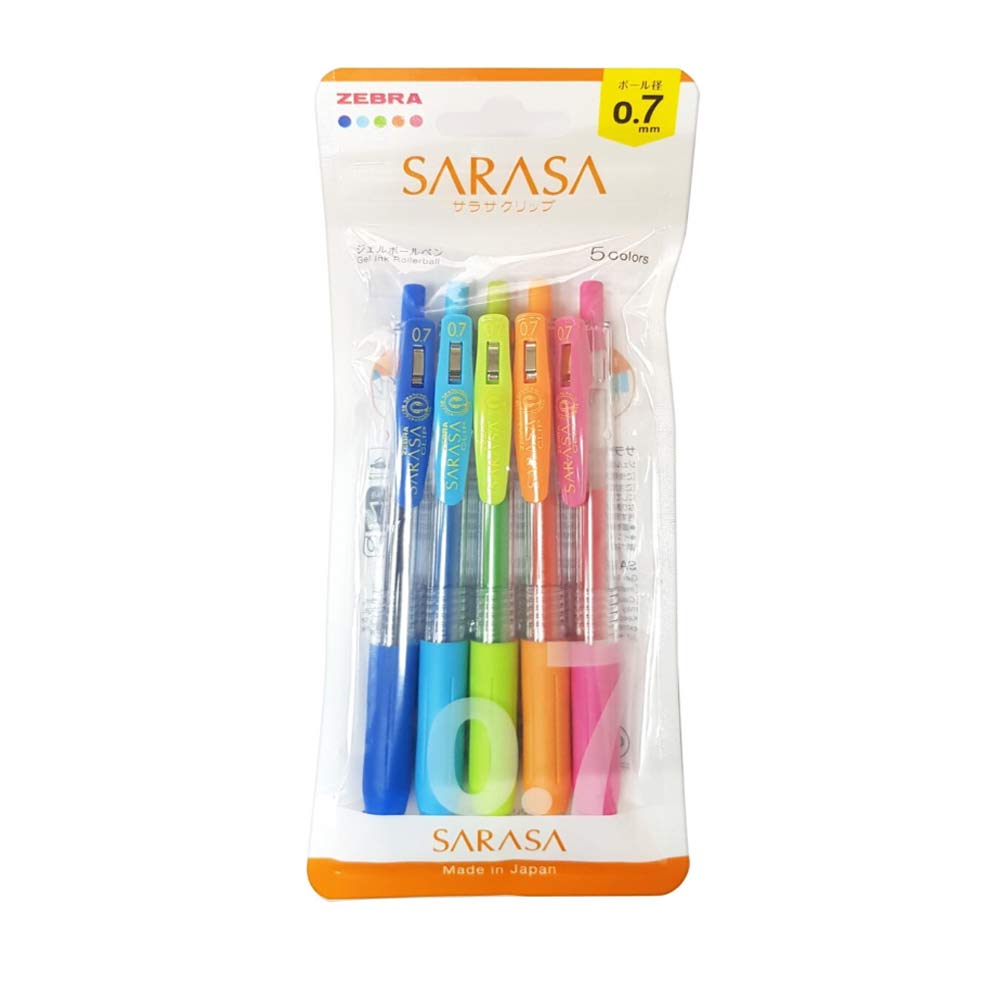 زيبرا  أقلام  0.7 -  5 ألوان